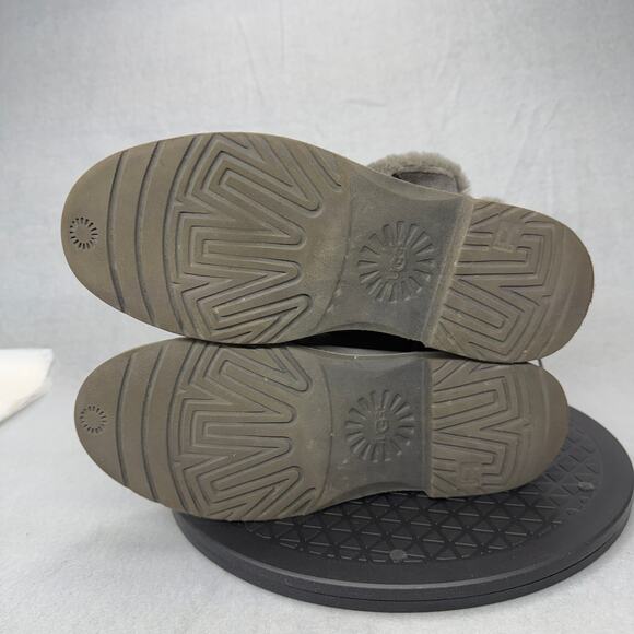 Ugg Naiyah Lace Back Genuine Shearling Boot Gray Suede Womens Size 8 - Picture 5 of 6